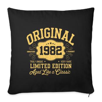 Original 1982 - Anniversaire 1982 Édition Classique - Housse de coussin décorative 45 x 45 cm - noir - Devant