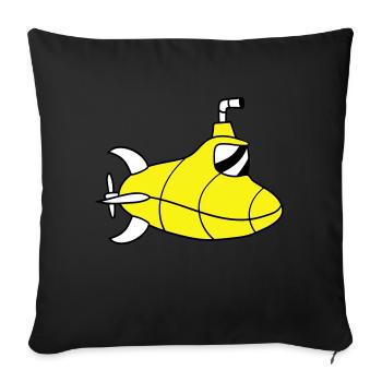 sous-marin Plongée sous-marine Plongée Capitaine de sous-marin - Housse de coussin décorative 45 x 45 cm - noir - Devant