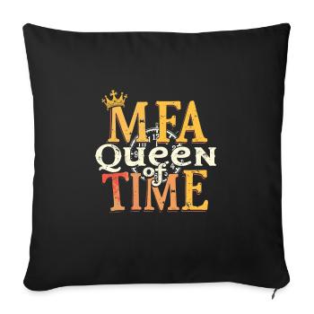 Medical Practice Specialist MFA Time Queen - Sofa pillowcase 17,3'' x 17,3'' (45 x 45 cm) - black - Front