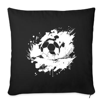 Drôle de football - Housse de coussin décorative 45 x 45 cm - noir - Devant