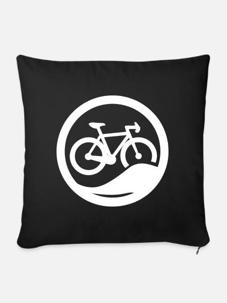 Fahrrad Zeichnung - Sofakissenbezug 45 x 45 cm - Schwarz
