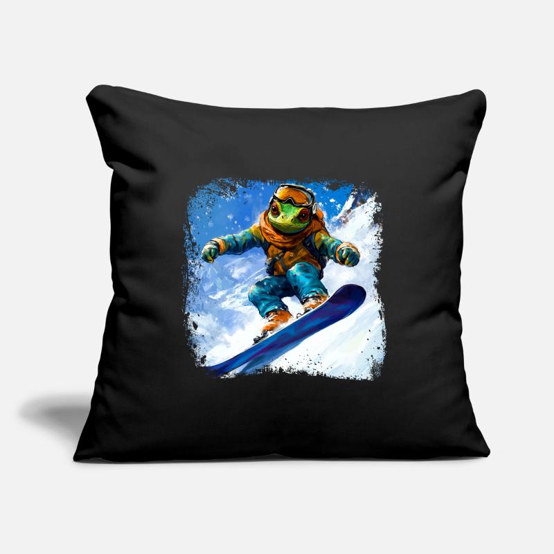 Snowboard Chamäleon Sofakissenbezug 45 x 45 cm