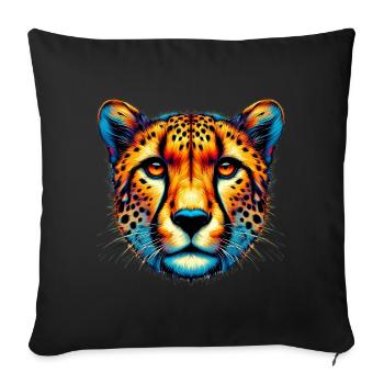Cheetah - Sofa pillowcase 17,3'' x 17,3'' (45 x 45 cm) - black - Front