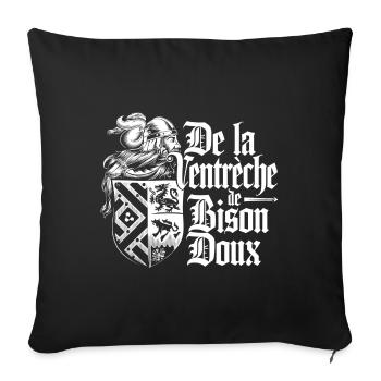 De la ventrèche de bison doux - Housse de coussin décorative 45 x 45 cm - noir - Devant