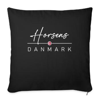 Dänemark - Horsens - Danmark - Denmark - Sofa pillowcase 17,3'' x 17,3'' (45 x 45 cm) - black - Front