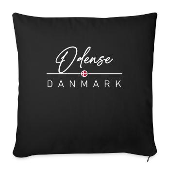 Dänemark - Odense - Danmark - Denmark - Sofa pillowcase 17,3'' x 17,3'' (45 x 45 cm) - black - Front