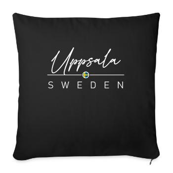 Schweden - Uppsala - Sweden - Sverige - Sofa pillowcase 17,3'' x 17,3'' (45 x 45 cm) - black - Front