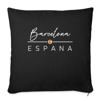 Spain - Barcelona - Spain - España - Sofa pillowcase 17,3'' x 17,3'' (45 x 45 cm) - black - Front