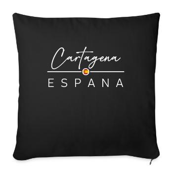 Spain - Cartagena - Spain - España - Sofa pillowcase 17,3'' x 17,3'' (45 x 45 cm) - black - Front