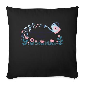 MAGIC GARDEN without background - Sofa pillowcase 17,3'' x 17,3'' (45 x 45 cm) - black - Front