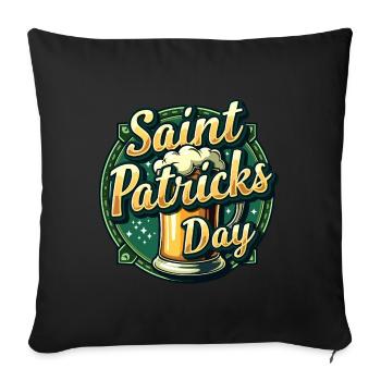 Saint Patrick`s Day Beer - Sofakissenbezug 45 x 45 cm - Schwarz - Vorne