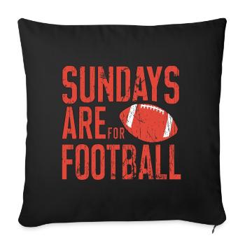 Sundays Are for Football American Football - Sofakissenbezug 45 x 45 cm - Schwarz - Vorne