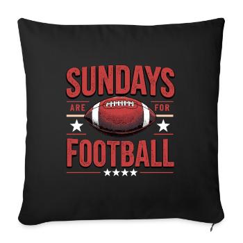 Sundays Are for Football American Football - Sofakissenbezug 45 x 45 cm - Schwarz - Vorne