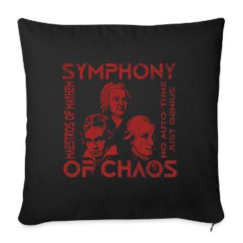 Symphony of Chaos - Classical Music Rebels T-Shirt - Sofa pillowcase 17,3'' x 17,3'' (45 x 45 cm) - black - Front