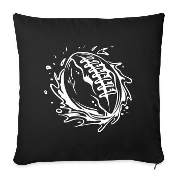 Football Ball Sketch - Sofa pillowcase 17,3'' x 17,3'' (45 x 45 cm) - black - Front