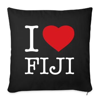 I LOVE FIJI - Sofa pillowcase 17,3'' x 17,3'' (45 x 45 cm) - black - Front