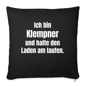Plumber - Sofa pillowcase 17,3'' x 17,3'' (45 x 45 cm) - black - Front