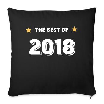 Best of 2018 - Sofa pillowcase 17,3'' x 17,3'' (45 x 45 cm) - black - Front