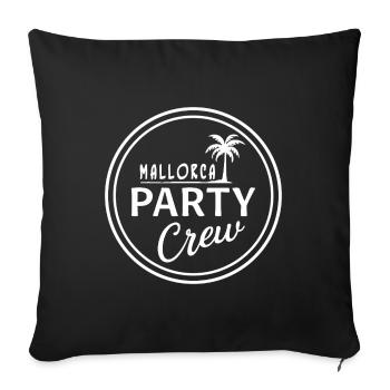 Mallorca Party Crew Été, soleil et sensation de fête - Housse de coussin décorative 45 x 45 cm - noir - Devant