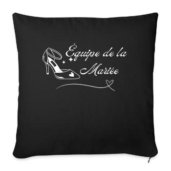 Équipe de la mariée - Housse de coussin décorative 45 x 45 cm - noir - Devant
