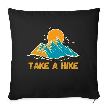 Take a hike - Sofa pillowcase 17,3'' x 17,3'' (45 x 45 cm) - black - Front