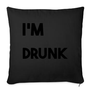 Je suis ivre. - Housse de coussin décorative 45 x 45 cm - noir - Devant