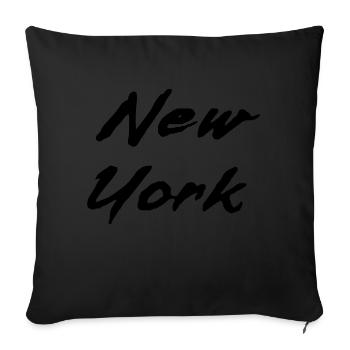 new work - Sofa pillowcase 17,3'' x 17,3'' (45 x 45 cm) - black - Front