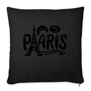 PARIS - Sofakissenbezug 45 x 45 cm - Schwarz - Vorne