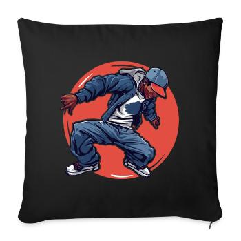 Breakdance - Housse de coussin décorative 45 x 45 cm - noir - Devant