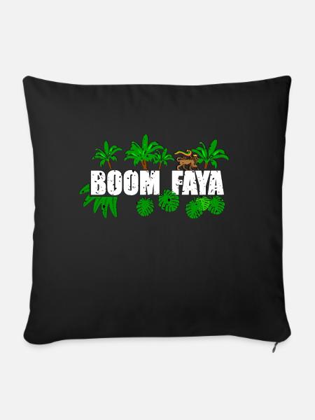 Boom Faya - Sofakissenbezug 45 x 45 cm - Schwarz