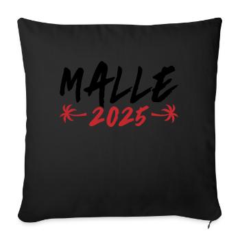 Malle 2025 Palme - Mallorca Holidays - Sofa pillowcase 17,3'' x 17,3'' (45 x 45 cm) - black - Front