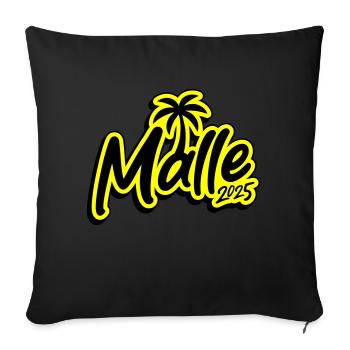 Palmier Malle 2025 - Housse de coussin décorative 45 x 45 cm - noir - Devant