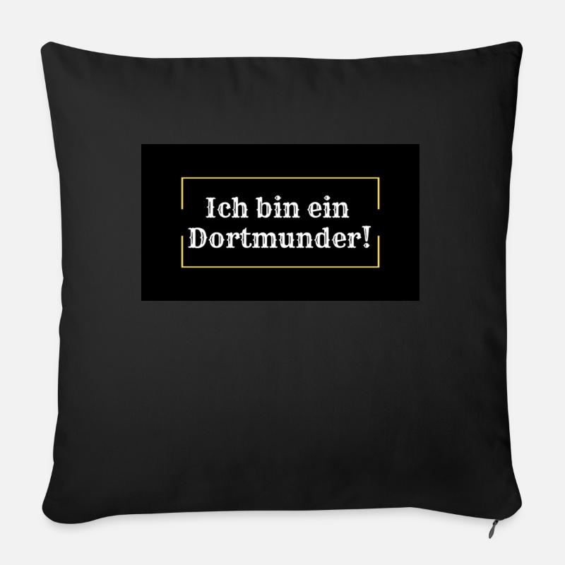 Dortmund 1# - Sofakissenbezug 45 x 45 cm - Schwarz