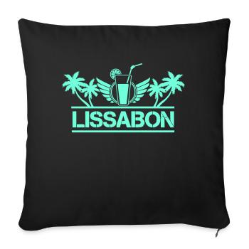 Lisbonne - Housse de coussin décorative 45 x 45 cm - noir - Devant