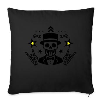 Marié Squelette Jga - Housse de coussin décorative 45 x 45 cm - noir - Devant