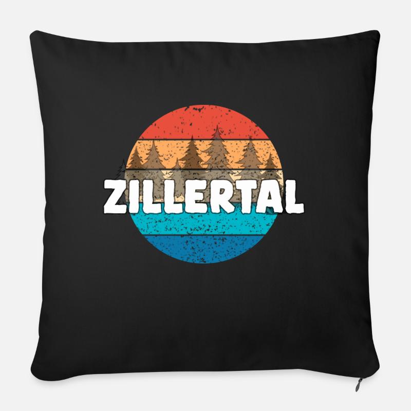 Zillertal - Sofakissenbezug 45 x 45 cm - Schwarz