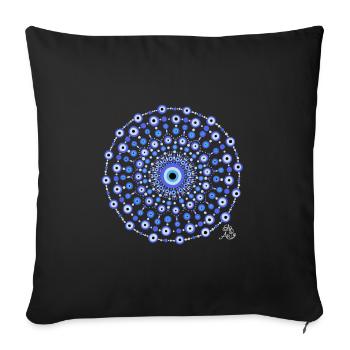 Mandala Schutz - Sofakissenbezug 45 x 45 cm - Schwarz - Vorne