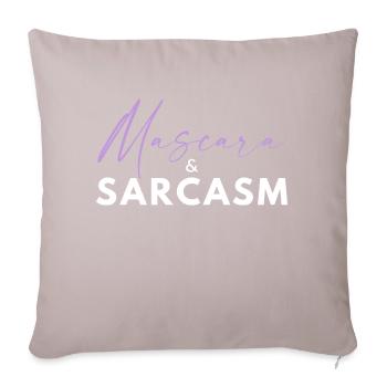 Mascara & Sarkasmus – Hot Girl Energy Lustiges Zitat -W - Sofakissenbezug 45 x 45 cm - helles Taupe - Vorne