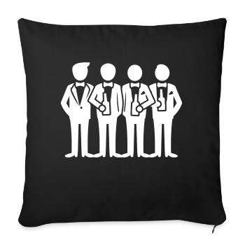Groom Party Wedding Bachelor - Sofa pillowcase 17,3'' x 17,3'' (45 x 45 cm) - black - Front