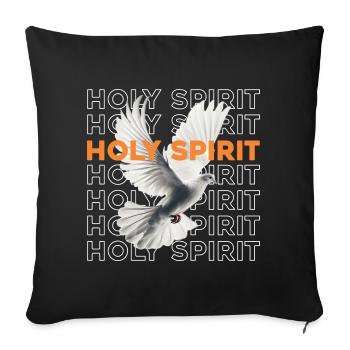 Paloma de Espíritu Santo - Housse de coussin décorative 45 x 45 cm - noir - Devant