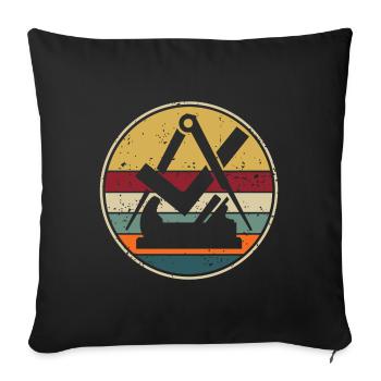 Carpenter Carpenter Guild Sign Craft Guild - Sofa pillowcase 17,3'' x 17,3'' (45 x 45 cm) - black - Front