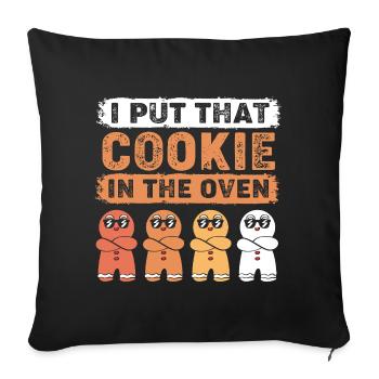Pregnancy Birth Gingerbread Christmas - Sofa pillowcase 17,3'' x 17,3'' (45 x 45 cm) - black - Front