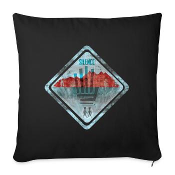 Silent Boundary Mark Design - Sofa pillowcase 17,3'' x 17,3'' (45 x 45 cm) - black - Front