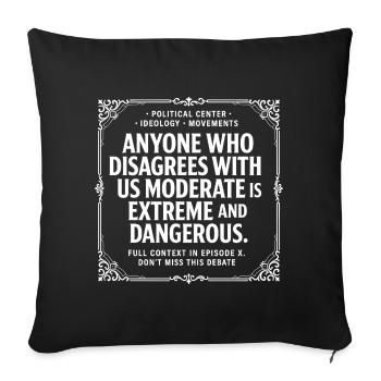 Tensions politiques - Housse de coussin décorative 45 x 45 cm - noir - Devant