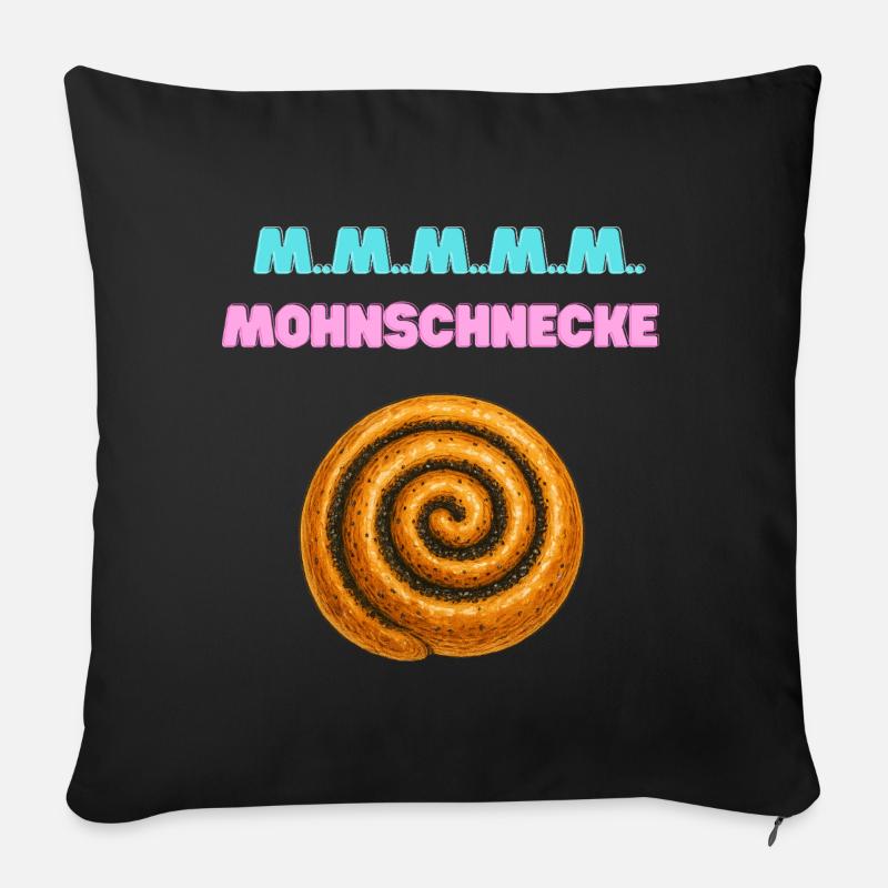 Zimtrolle Spiral MMM - Sofakissenbezug 45 x 45 cm - Schwarz