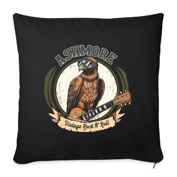 Vintage Skirt Eagle with Guitar - Sofa pillowcase 17,3'' x 17,3'' (45 x 45 cm) - black - Front