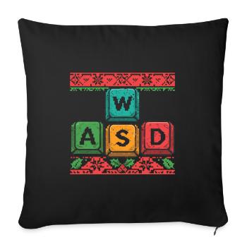 WASD Gaming Christmas - Sofa pillowcase 17,3'' x 17,3'' (45 x 45 cm) - black - Front