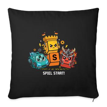 WASD Gaming Gamer Kawaii - Sofa pillowcase 17,3'' x 17,3'' (45 x 45 cm) - black - Front