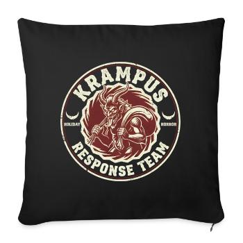 Krampus Intervention Team Funny Cryptid Krampus - Sofa pillowcase 17,3'' x 17,3'' (45 x 45 cm) - black - Front