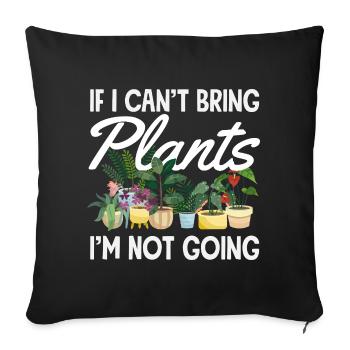 Cadeaux pour les jardins et les amoureux des plantes - Housse de coussin décorative 45 x 45 cm - noir - Devant
